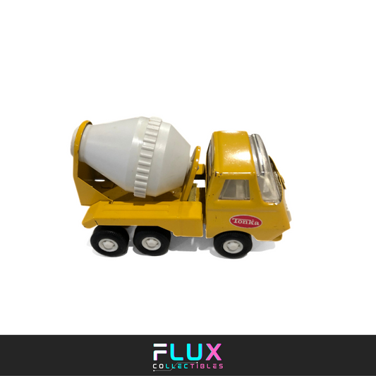 Tonka Truck - Cement Mixer - Steel - Yellow/White- 1970s